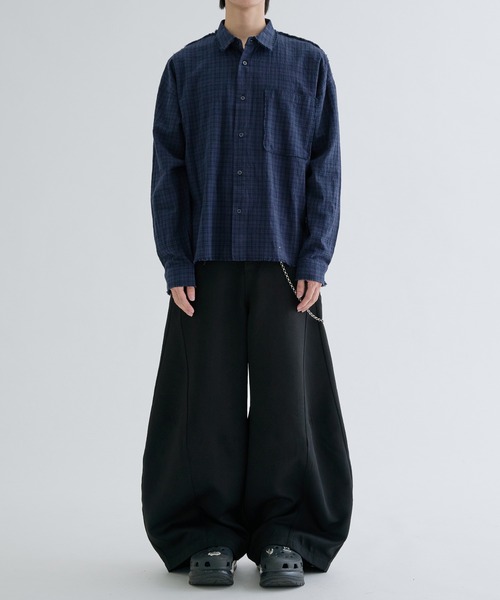シャツ Fringe check shirts / フリンジチェックシャツ メンズ