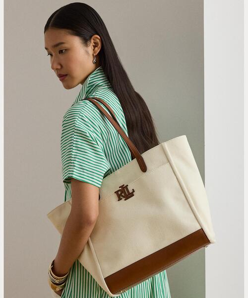 Lauren Ralph Lauren トートバッグ ベージュ 新品 大容量 LAUREN RALPH LAUREN（ローレン ラルフローレン） トートバッグ