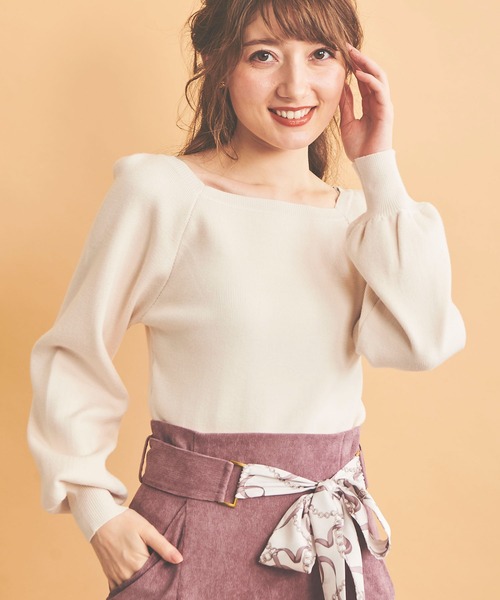 「NOELA」 長袖ニット フリー パープル レディース_画像2