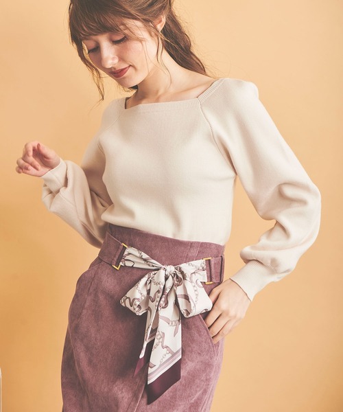 「NOELA」 長袖ニット フリー パープル レディース_画像4