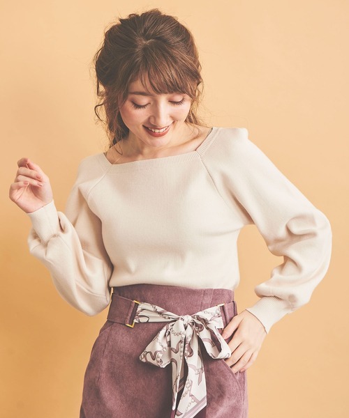 「NOELA」 長袖ニット フリー パープル レディース_画像5