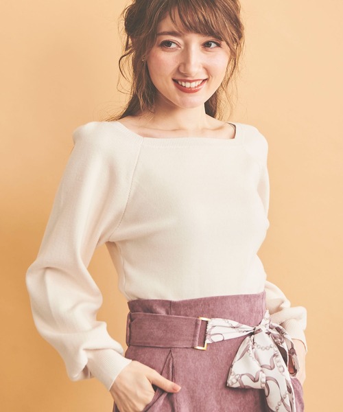 「NOELA」 長袖ニット フリー パープル レディース_画像8