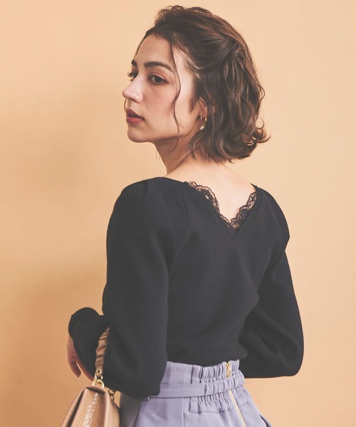 「NOELA」 長袖ニット フリー パープル レディース_画像9