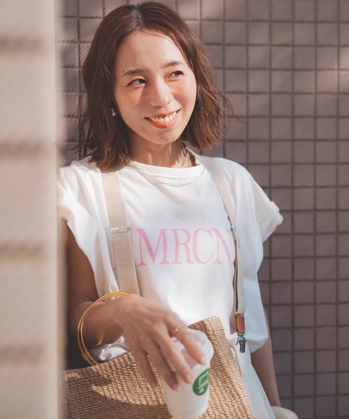 ☆専用☆   Americana 前後ロゴラウンドヘムTシャツ AMERICANA（アメリカーナ） tシャツ 別注 バックロゴ ラウンドヘム