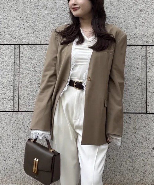 anuans（アニュアンス） ジャケット ノーカラージャケット レース