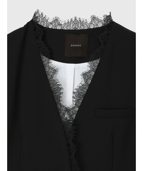 anuans（アニュアンス） ジャケット ノーカラージャケット レース