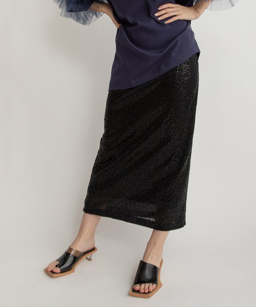 「AULA AILA」 ロングスカート 1 オレンジ レディース_画像4