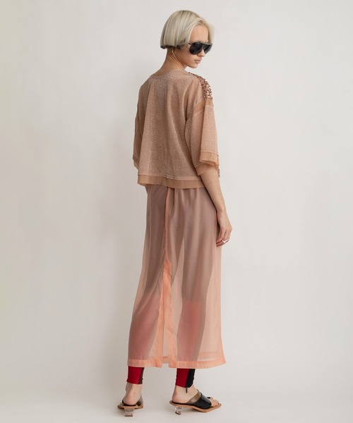 「AULA AILA」 ロングスカート 1 オレンジ レディース_画像6