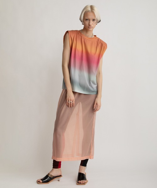 「AULA AILA」 ロングスカート 1 オレンジ レディース_画像7