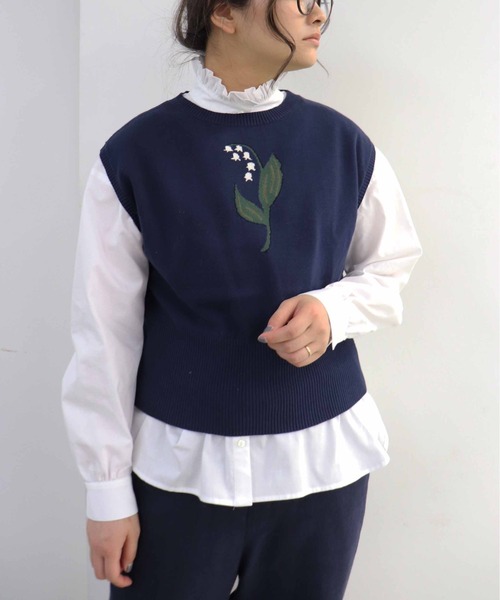 「haupia」 長袖ブラウス MEDIUM ブルー レディース_画像3