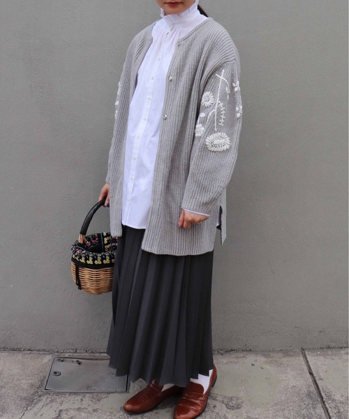 「haupia」 長袖ブラウス MEDIUM ブルー レディース_画像5