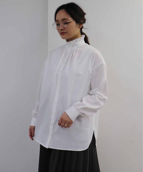 「haupia」 長袖ブラウス MEDIUM ブルー レディース_画像9