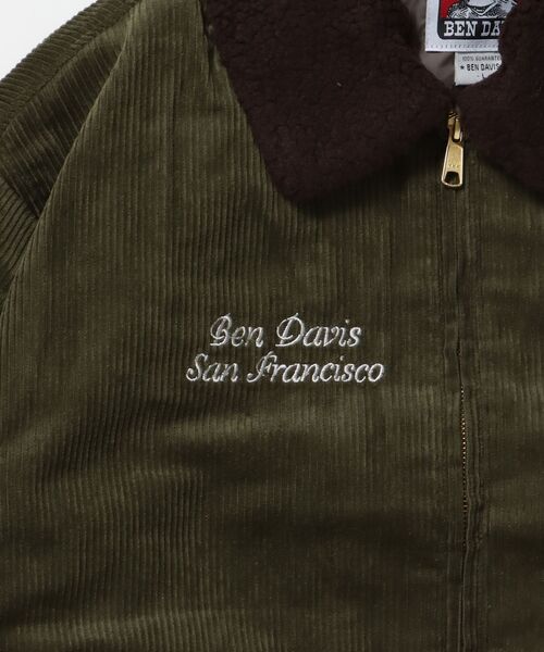 「BEN DAVIS」 コーデュロイジャケット MEDIUM カーキ メンズ_画像8