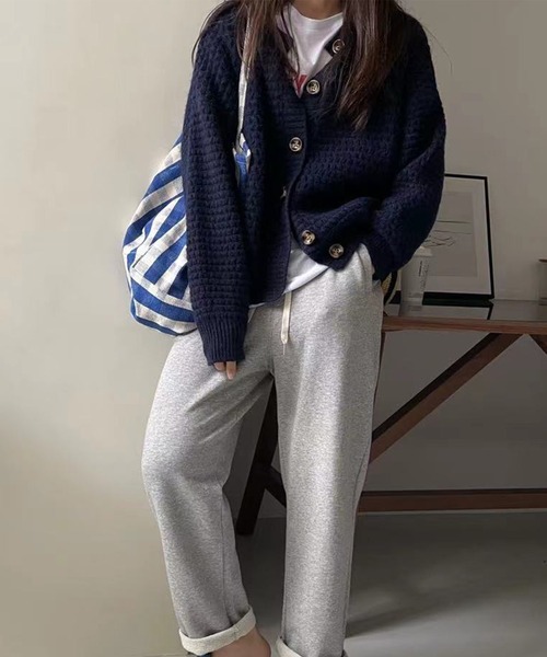 「DAY CLOSET」 ニットカーディガン ONE SIZE グレー レディース_画像7