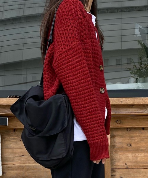 「DAY CLOSET」 ニットカーディガン ONE SIZE グレー レディース_画像9