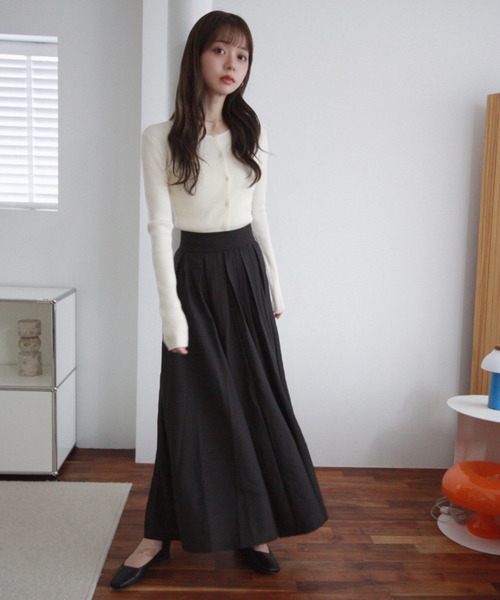 「Eclat one」 ニットカーディガン FREE チャコール レディース_画像2