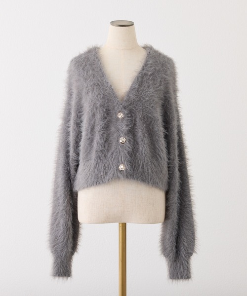 「one after another NICE CLAUP」 ニットカーディガン FREE オフホワイト レディース_画像2