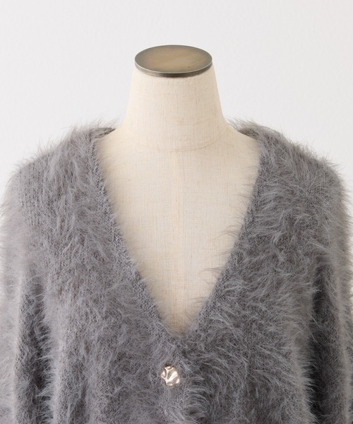 「one after another NICE CLAUP」 ニットカーディガン FREE オフホワイト レディース_画像3