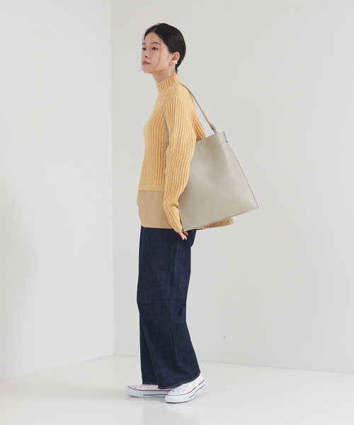 「collex」 長袖ニット フリー イエロー レディース_画像5