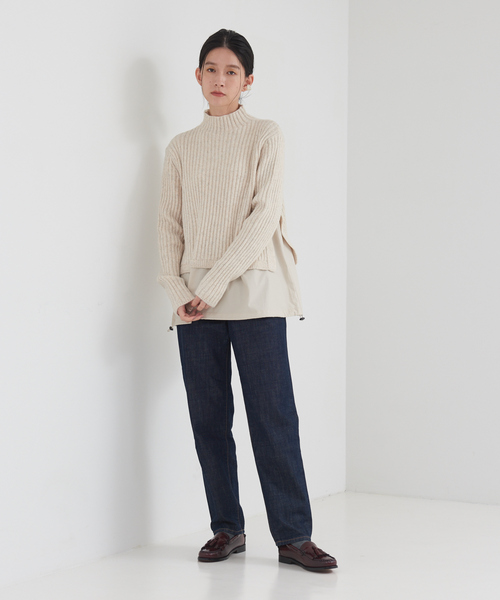 「collex」 長袖ニット フリー イエロー レディース_画像6