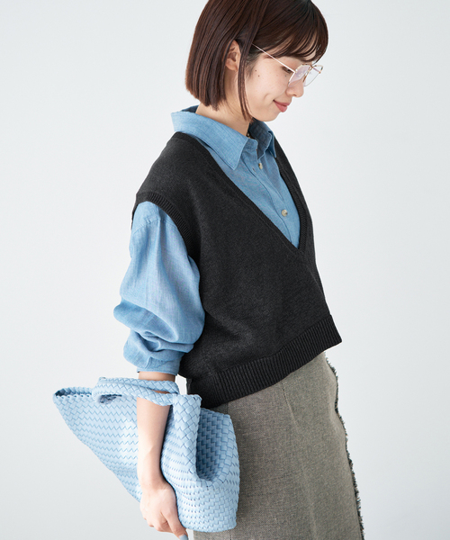 IENA（イエナ） ベスト ジレ コットンwashiニットベスト レディース
