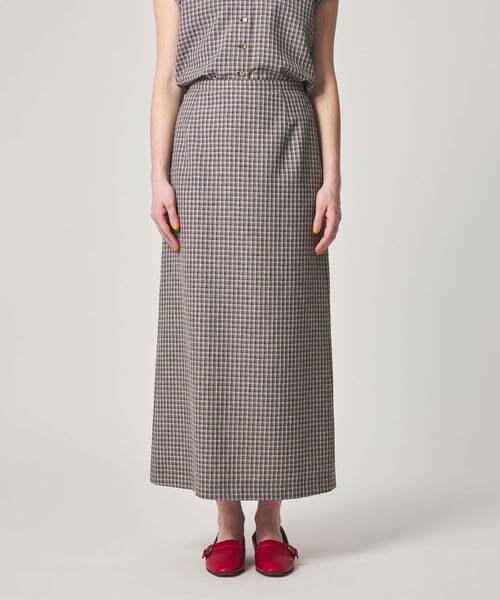 [美品]StevenAlan クレープチェックロングスカート STEVEN ALAN（スティーブンアラン） ロング スカート 「Steven Alan