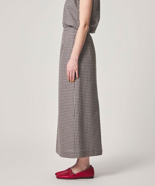 [美品]StevenAlan クレープチェックロングスカート STEVEN ALAN（スティーブンアラン） スカート 「Steven Alan」チェック
