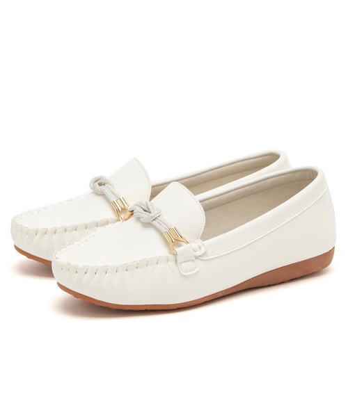 「JELLY BEANS」 モカシンシューズ 23 ブラック レディース_画像4