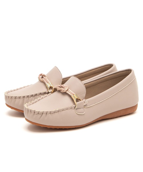 「JELLY BEANS」 モカシンシューズ 23 ブラック レディース_画像6