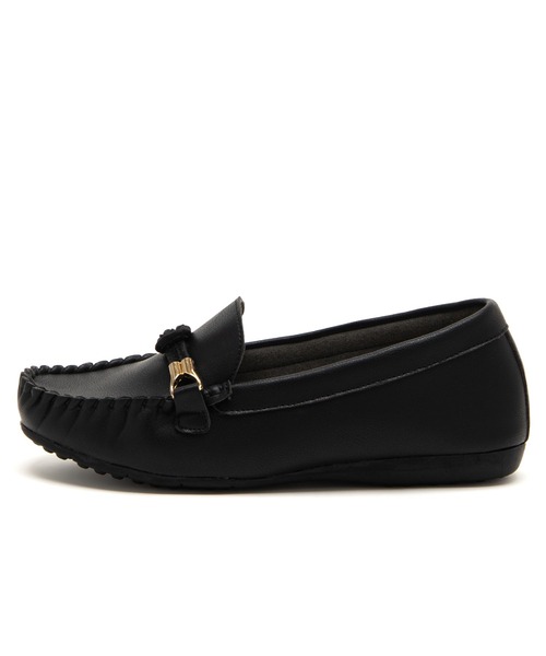 「JELLY BEANS」 モカシンシューズ 23 ブラック レディース_画像7