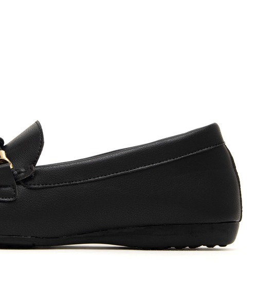 「JELLY BEANS」 モカシンシューズ 23 ブラック レディース_画像8