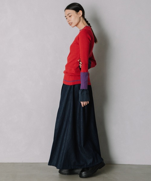 「MARECHAL TERRE」 長袖ニット MEDIUM ブラウン レディース_画像2