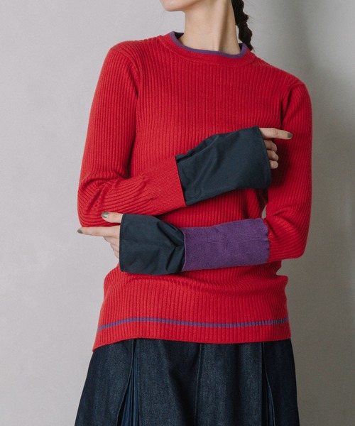 「MARECHAL TERRE」 長袖ニット MEDIUM ブラウン レディース_画像3