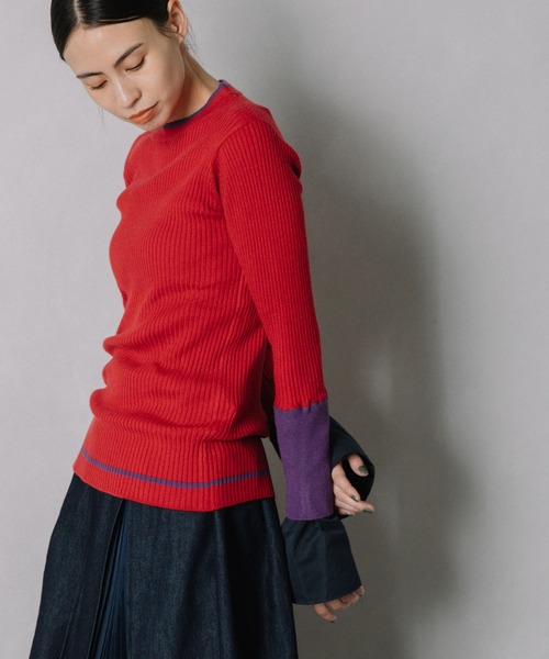 「MARECHAL TERRE」 長袖ニット MEDIUM ブラウン レディース_画像4