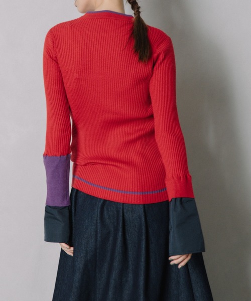 「MARECHAL TERRE」 長袖ニット MEDIUM ブラウン レディース_画像5