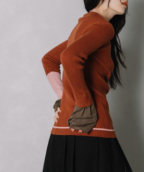 「MARECHAL TERRE」 長袖ニット MEDIUM ブラウン レディース_画像7