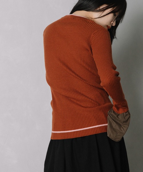 「MARECHAL TERRE」 長袖ニット MEDIUM ブラウン レディース_画像8