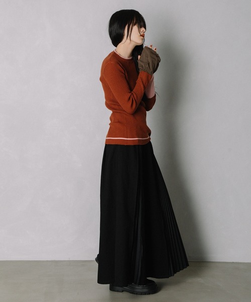 「MARECHAL TERRE」 長袖ニット MEDIUM ブラウン レディース_画像9