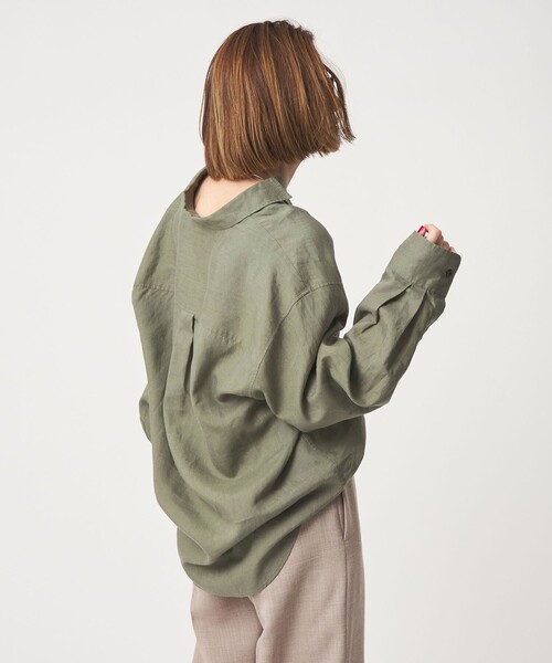 conte ブラウス シャツ 「conte」リネン ベーシックシャツ レディース