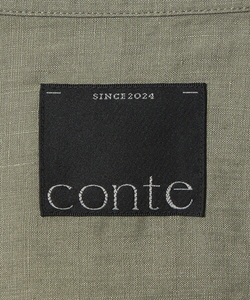 conte ブラウス シャツ 「conte」リネン ベーシックシャツ レディース
