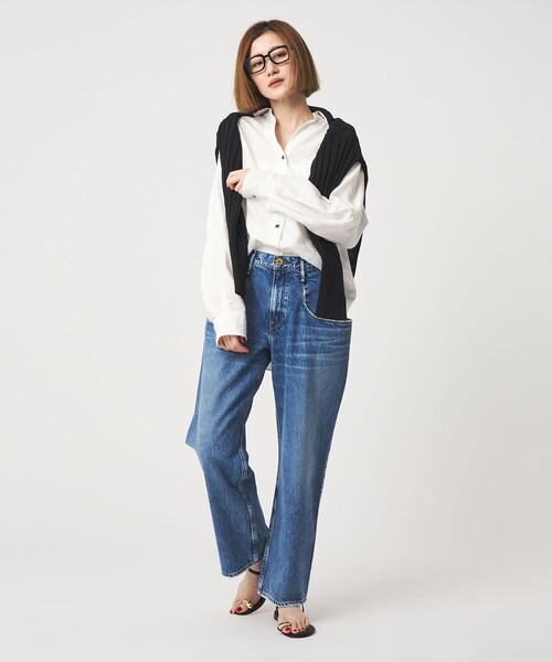 conte ブラウス シャツ 「conte」リネン ベーシックシャツ レディース