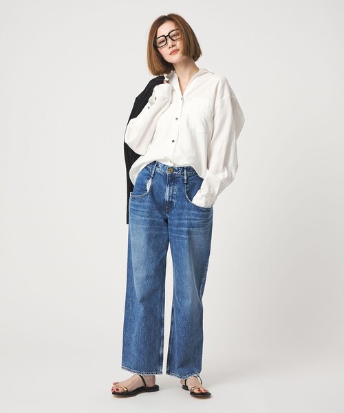 conte ブラウス シャツ 「conte」リネン ベーシックシャツ レディース