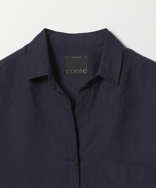 conte リネンシャツ ブラウス シャツ 「conte」リネン ベーシック
