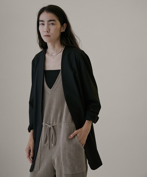 「SALON adam et rope'」 ノーカラージャケット M ブラック レディース