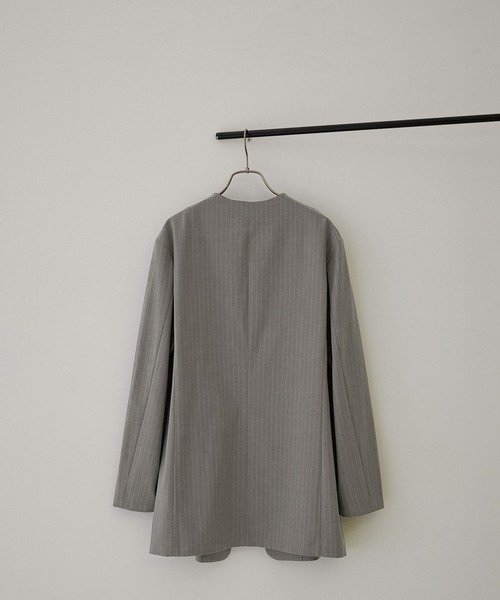 「SALON adam et rope'」 ノーカラージャケット M ブラック レディースの画像