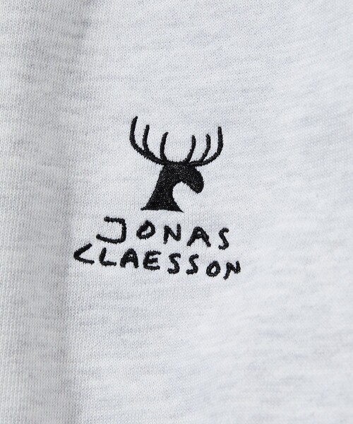 「Jonas Claesson」 スウェットカットソー LARGE ライトグレー メンズ_画像5