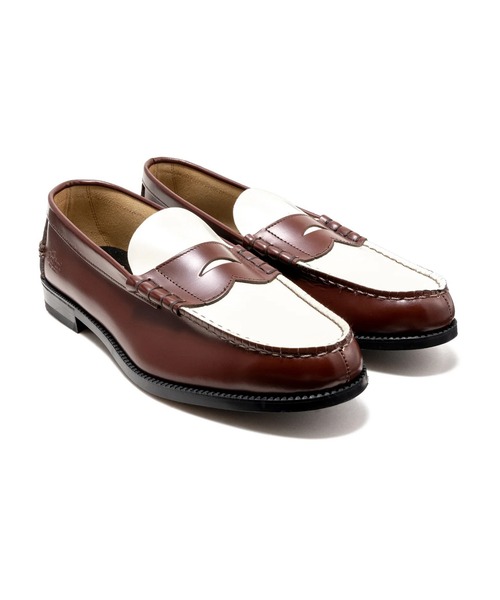 The Kenford Fineshoes ローファー COMBI LOAFERS DARK BROWN WHITE