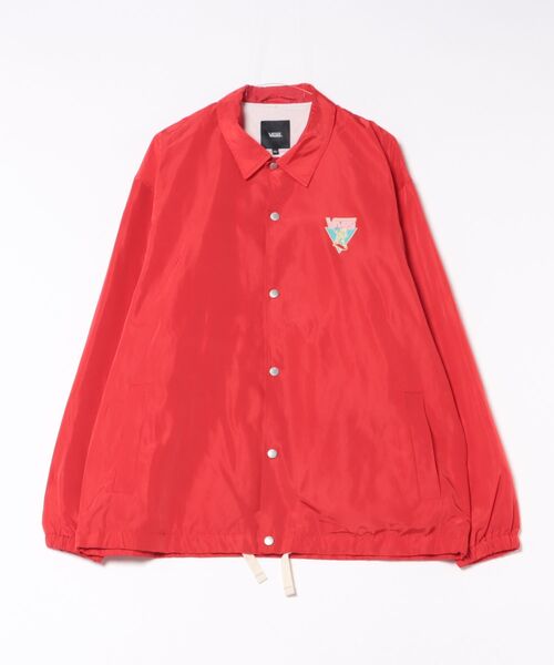 VANS（ヴァンズ） コーチジャケット LARGE レッド メンズ : ZOZOTOWN 