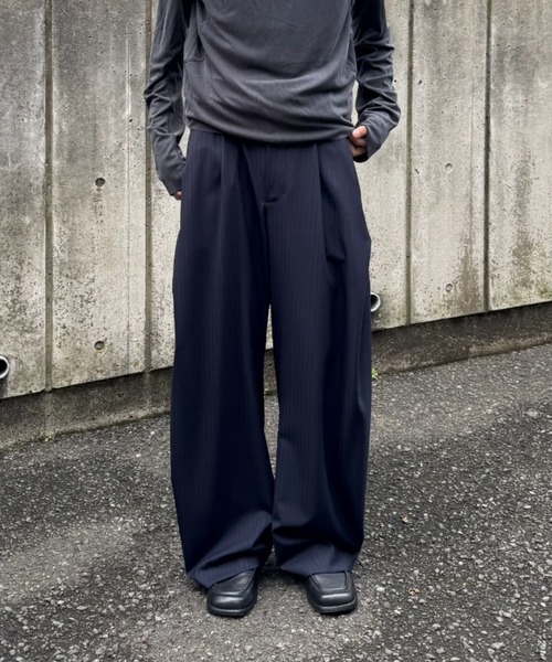 CONZ スラックス summer carve leg trousers super 110 メンズ