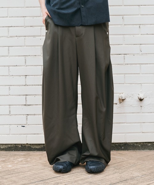 CONZ スラックス summer carve leg trousers super 110/Super 110s